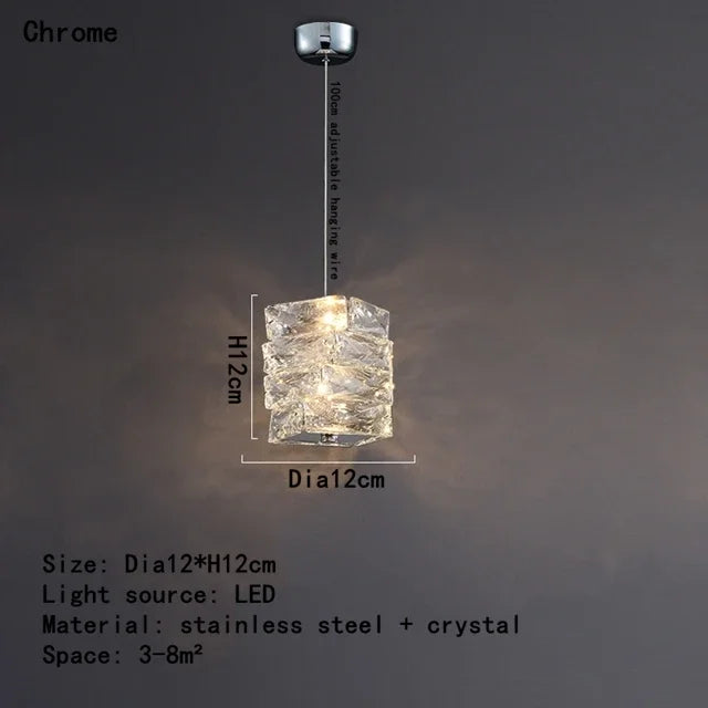 Afralia™ Crystal LED Pendant Ceiling Chandelier for Kitchen Island, Dining Room & Living Room