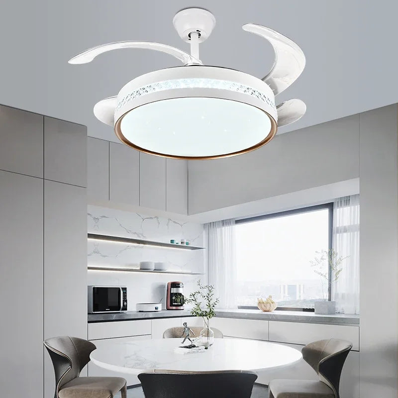 Afralia™ Modern Minimalist Integrated Ceiling Fan Lamp