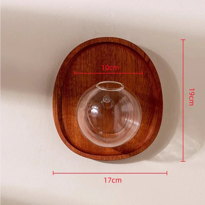 Afralia™ Glass Vase Flowerpot Wall Decoration for Home Décor and Hydroponics