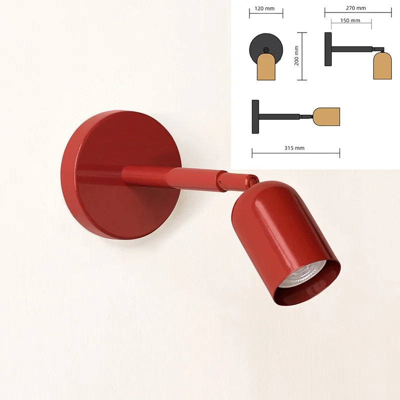 Afralia™ Adjustable GU10 LED Wall Sconce Modern Wall Light for Living Room & Bedroom