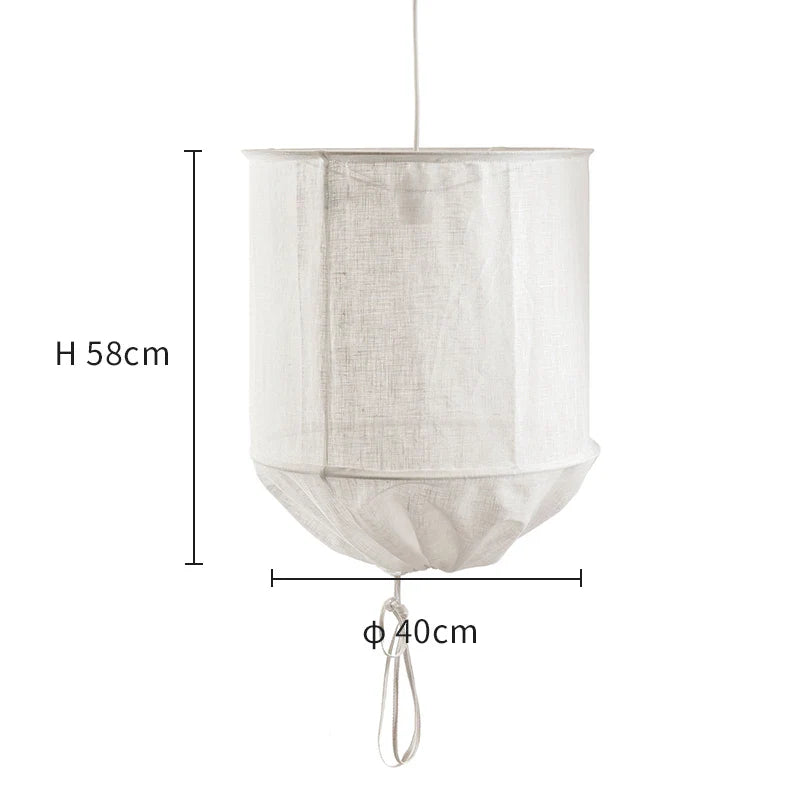Afralia™ Linen Cloth Pendant Light: Elegant Bohemian Fabric Chandelier for Home, Restaurant, Hotel