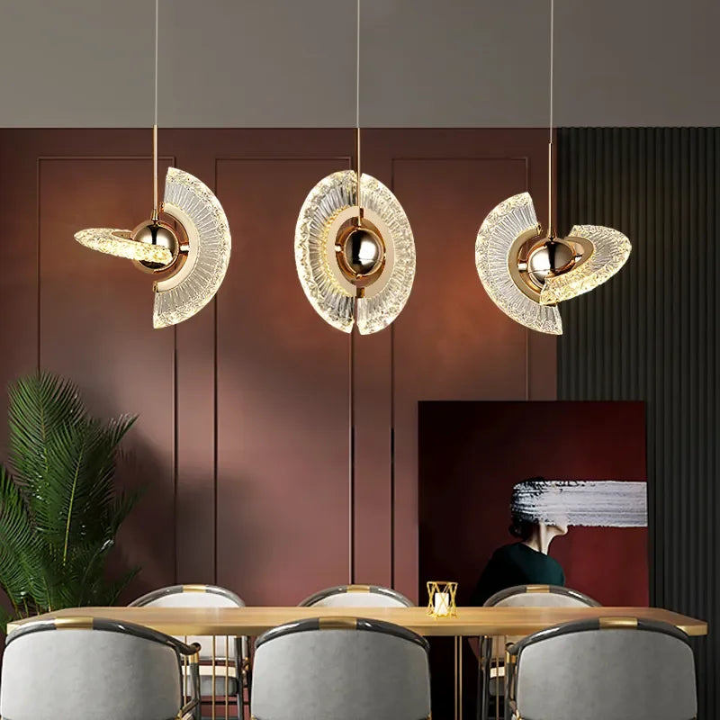 Afralia™ Rotatable Nordic Chandelier: Multi-Styling LED Round Ceiling Pendant Lamp