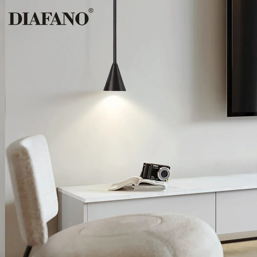 Afralia™ Minimalist Copper Pendant Lights Adjustable Gold Black Hanging Lamp