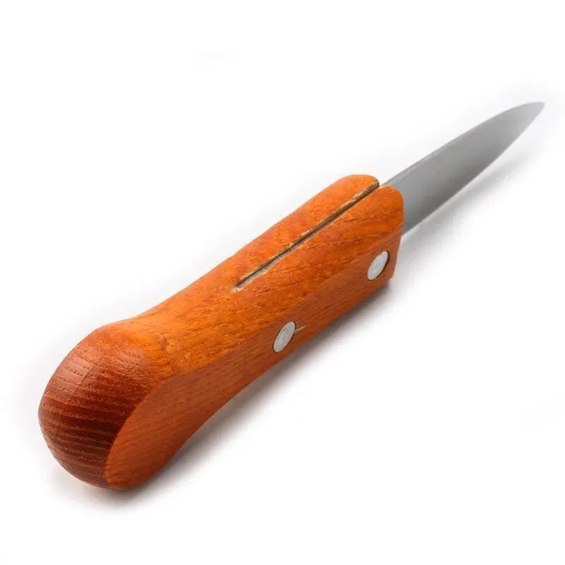 Afralia™ Stainless Steel Oyster Shucker Wood Handle Non-Slip Seafood Opener Scallop Knife