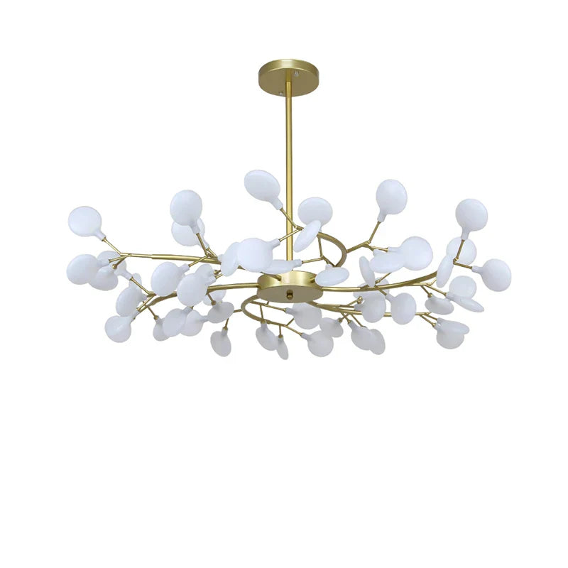Firefly LED Chandelier by Afralia™ - Black Gold Ceiling Pendant for Home Decor