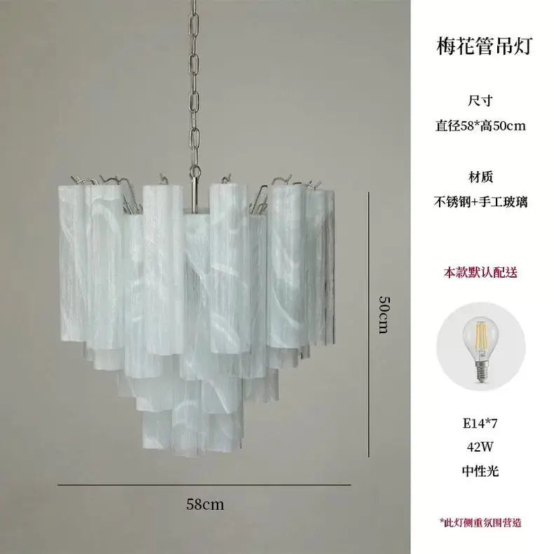 Afralia™ Colorized Glass LED Chandelier for Living Room Kitchen Bedroom