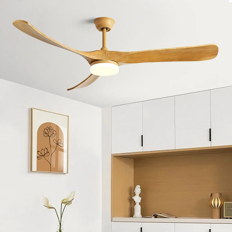 Afralia™ 70" Wooden Ceiling Fan with Reversible Motor for Year-Round Comfort