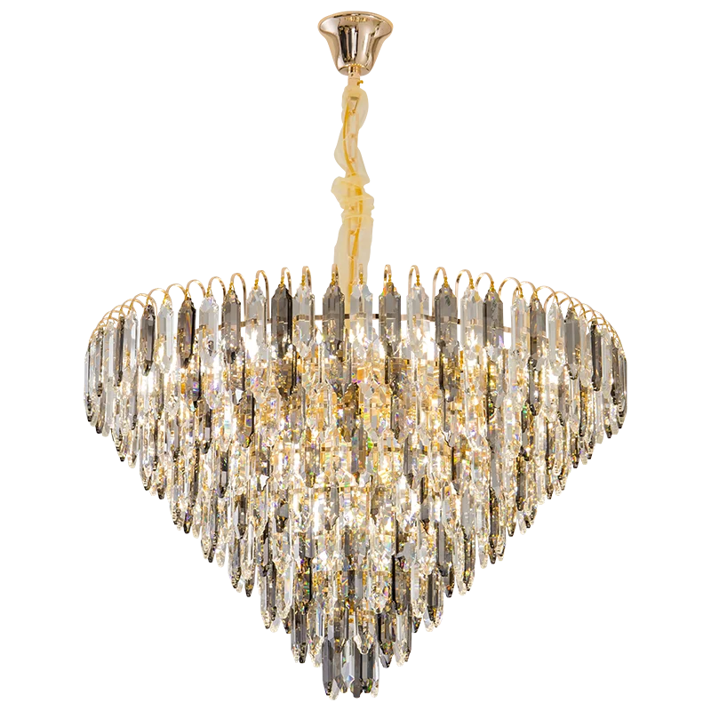 Afralia™ Crystal Chandelier: Elegant Small Duplex Living Room Loft Hotel Lobby Staircase Lighting