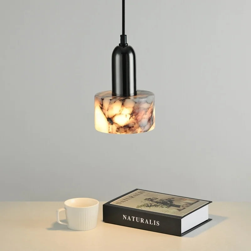Afralia™ Marble LED Pendant Lights for Bedside Cafe Living Room Kitchen Loft