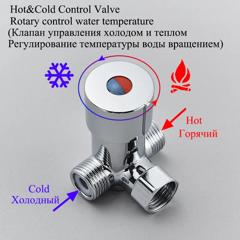 Afralia™ High Style Smart Sensor Bathroom Basin Faucet Cold Hot Mixer Waterfall Tap