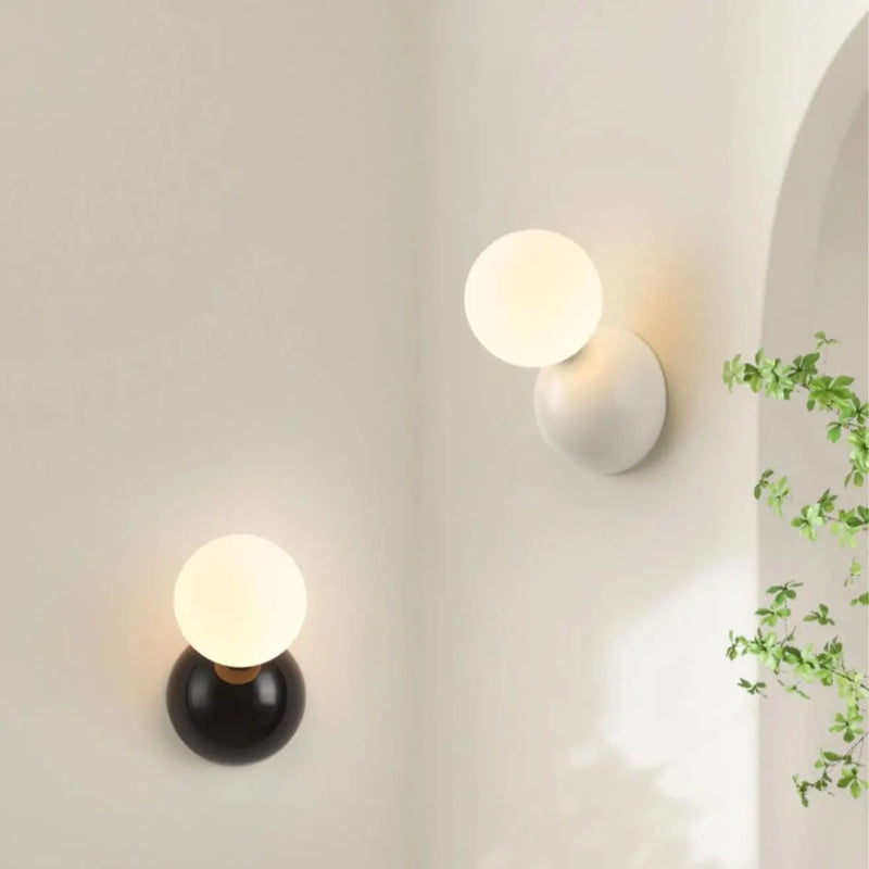 Afralia™ Modern Minimalist Cream Ball Wall Light for Bedroom and Home Decor