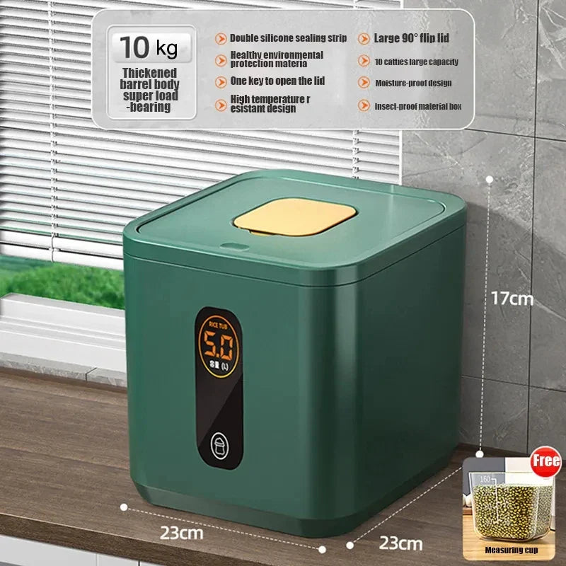 Afralia™ Rice Dispenser: Sealed Grain Storage Container for Kitchen Organization
