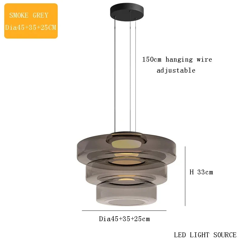 Afralia™ BOHEMIA Glass Pendant Light - Danish Design for Kitchen Island Dining Bedroom Tables
