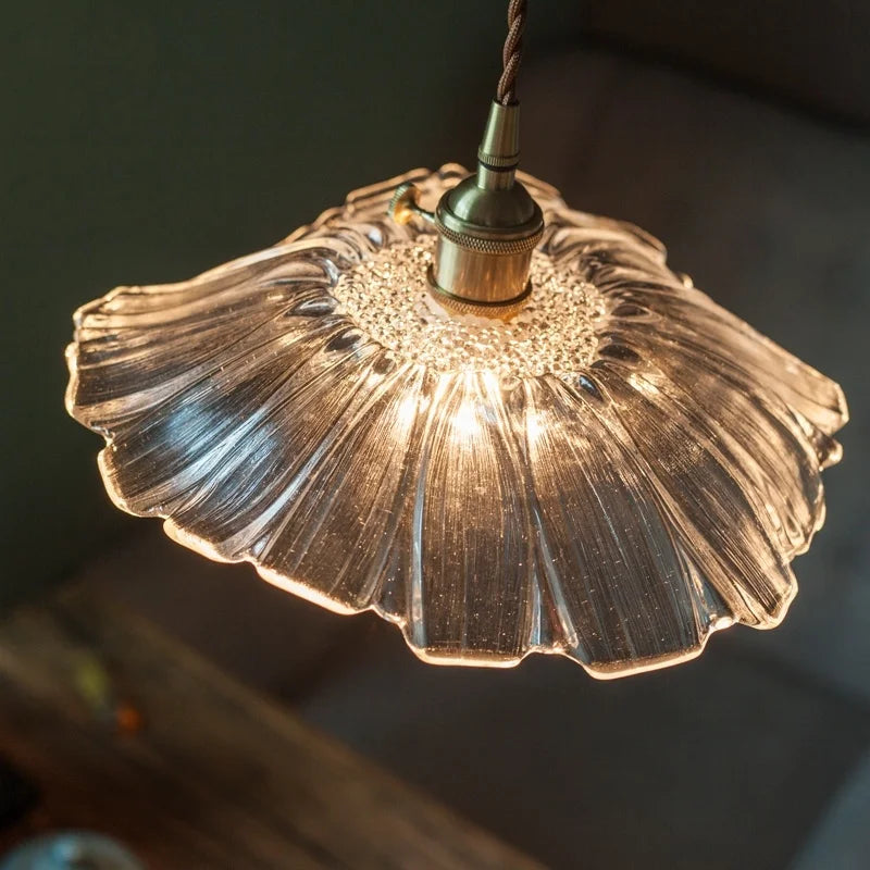 Afralia™ Nordic Brass Glass LED Pendant Lamp for Home Decor