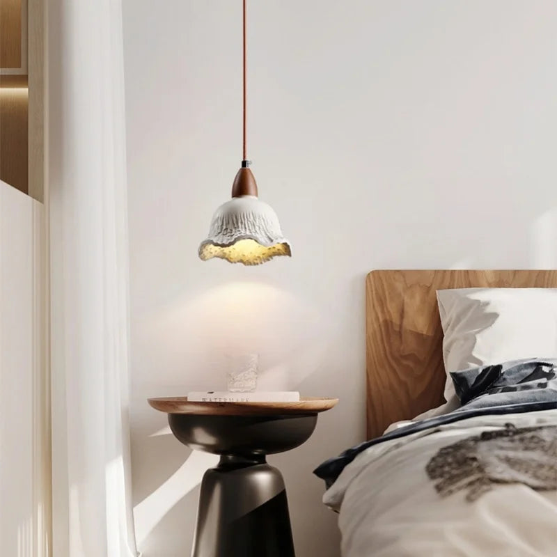 Afralia™ Cement LED Pendant Lights: Japanese Vintage Style for Bedroom, Living, Dining Room