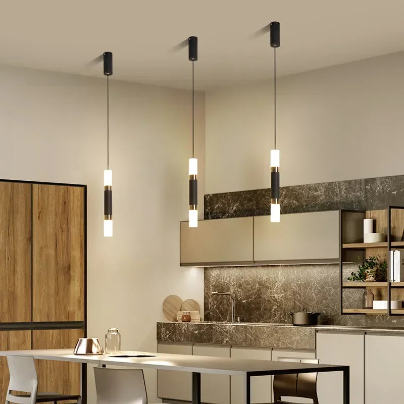 Afralia™ Geometric LED Pendant Lights for Living Room Bedroom Kitchen, Modern Hanging Lamps for Decor