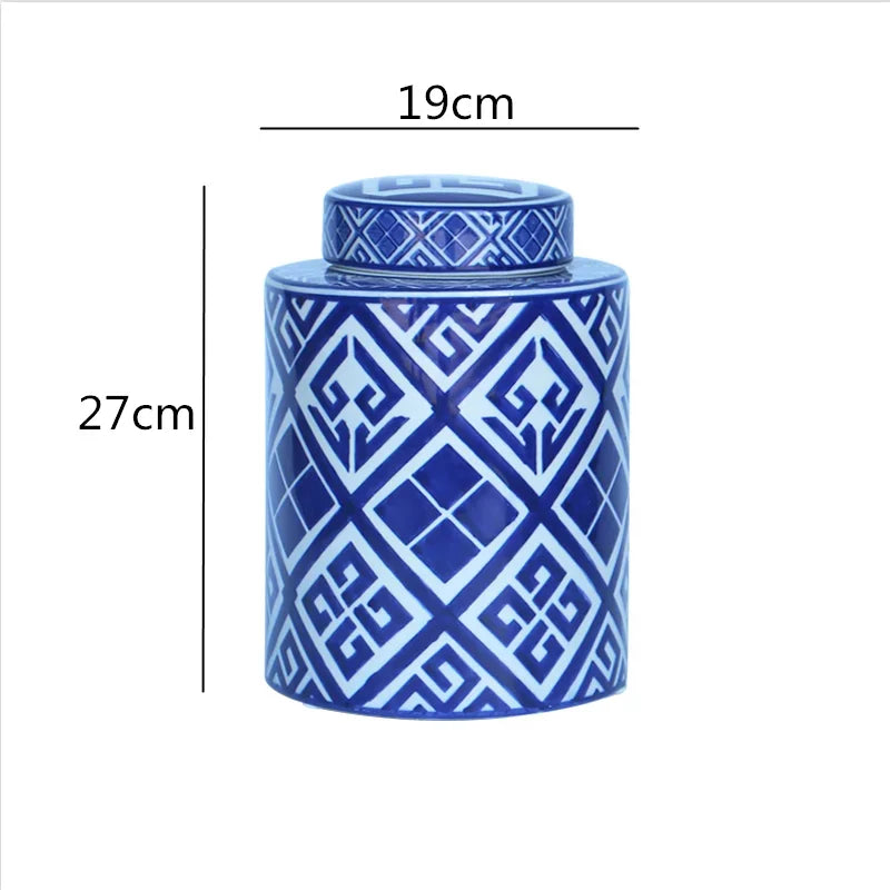 Afralia™ Chinese Retro Ceramics Golden Vase with Cover for Home Décor and Organization