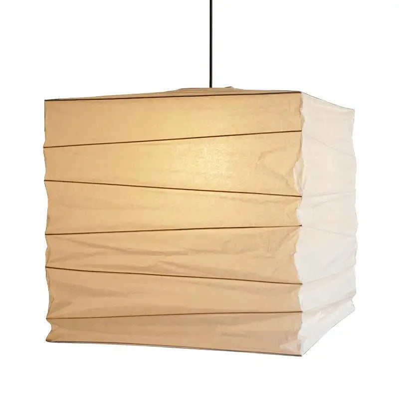 Afralia™ Cube Rice Paper Pendant Lamp for Living Room Bedroom Cafe