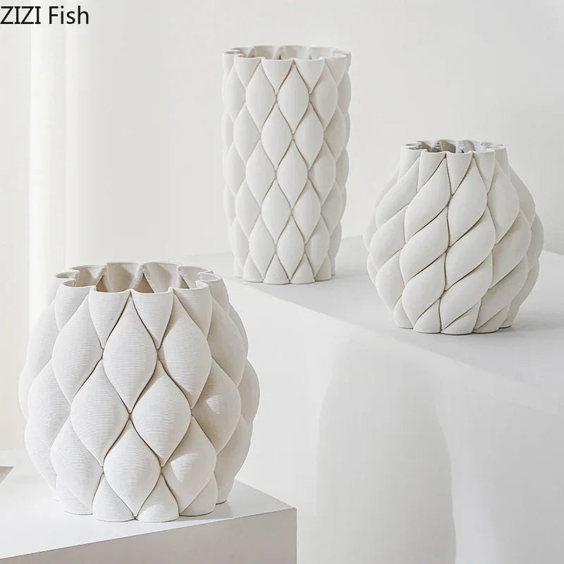 Afralia™ Minimalist Ceramic Vase for Creative Plant Pot Decoration and Flower Arrangement