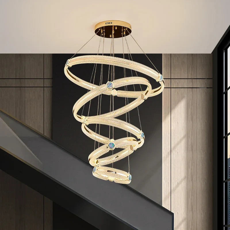 Afralia™ Modern Lustre Chandelier Ceiling Light - Luxury Pendant LED Lighting for Home Décor