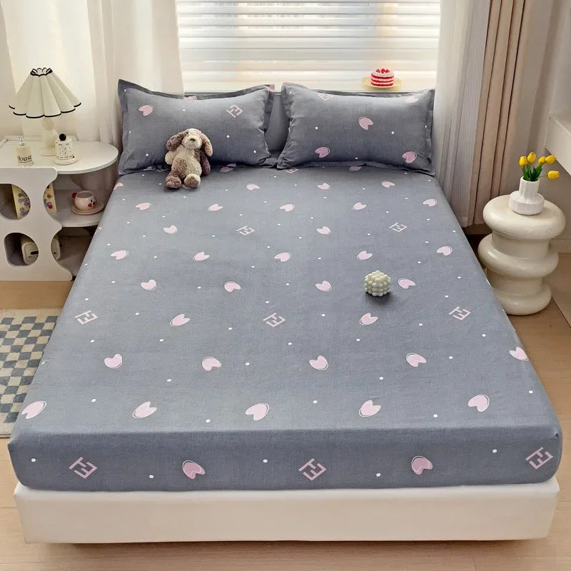 Afralia™ Japanese Style Thick Fitted Sheet for Queen/King Bed