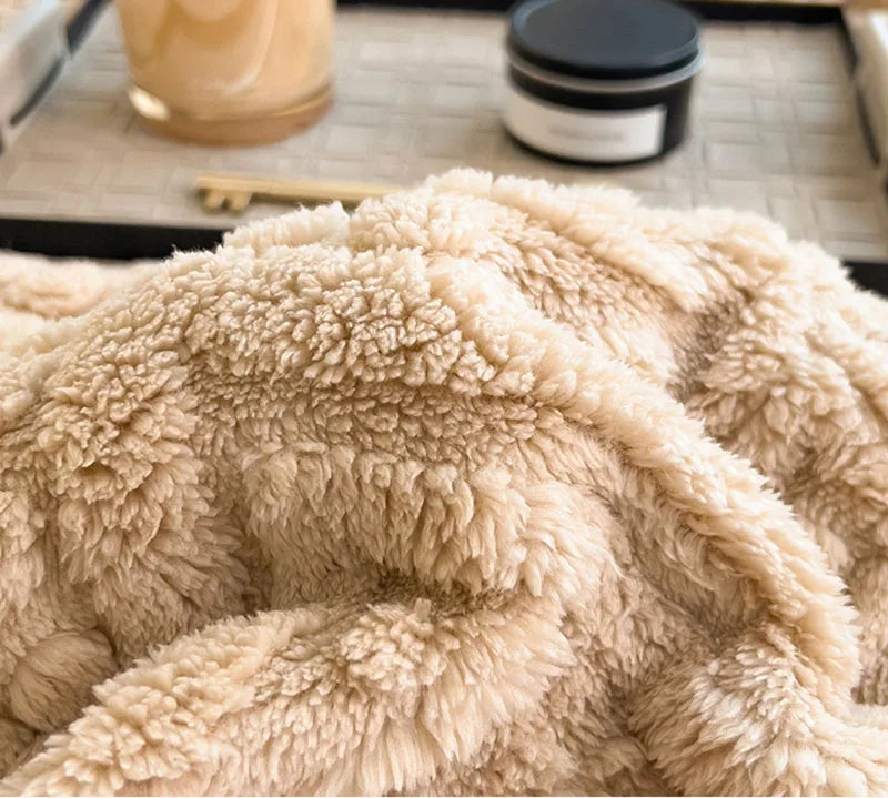 Afralia™ Soft Velvet Blanket: Thick Coral Fleece, Multi Functional Sofa Cover for Winter