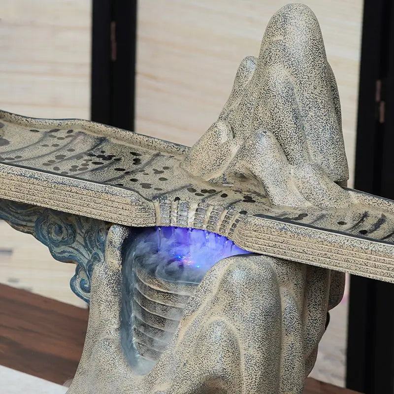 Afralia™ Zen Water Circulation Tea Room Chinese Study Desk Ornament