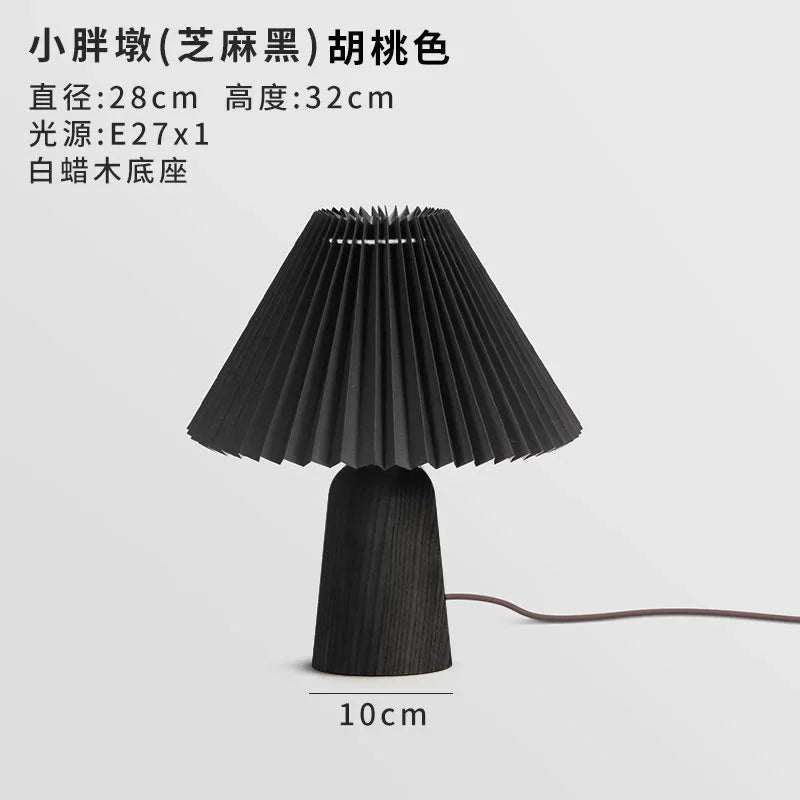 Afralia™ Mushroom Table Lamp LED Solid Wood Desk Light for Romantic Bedroom Decor