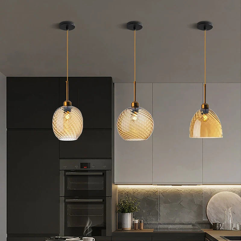 Afralia™ Glass Chandelier Pendant Lights for Bedside, Kitchen, Restaurant, Bar, Home Lighting
