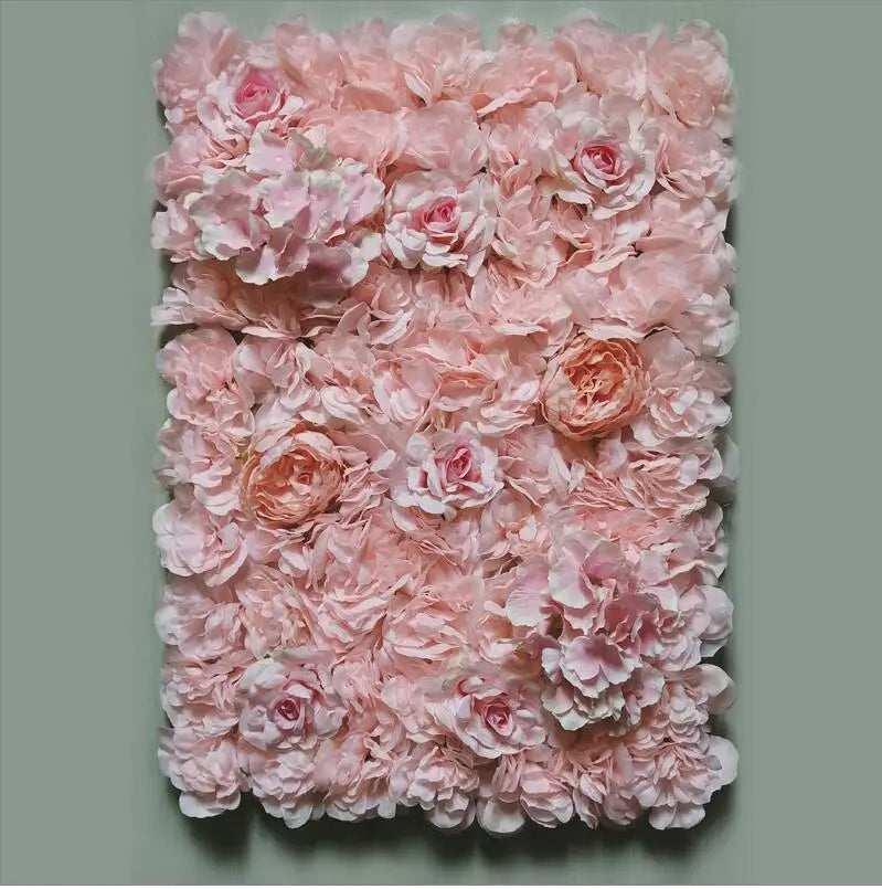 Afralia™ Silk Rose Flower Wall Decor Champagne Artificial Wedding Backdrop