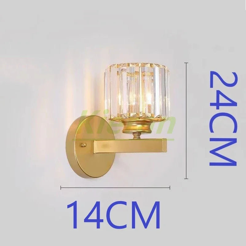 Afralia™ Modern Crystal LED Wall Lamp for Elegant Living Spaces