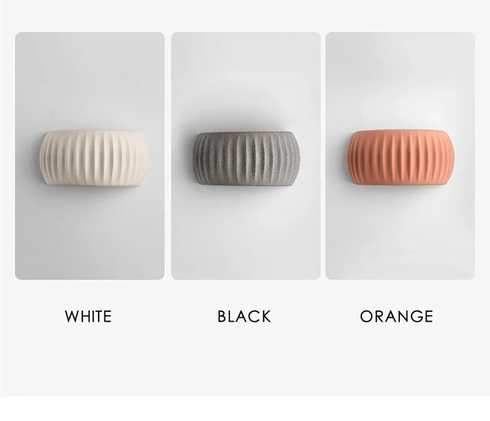 Afralia™ Pumpkin LED Wall Light in Cement Grey Finish for Outdoor Industrial Atmosphere