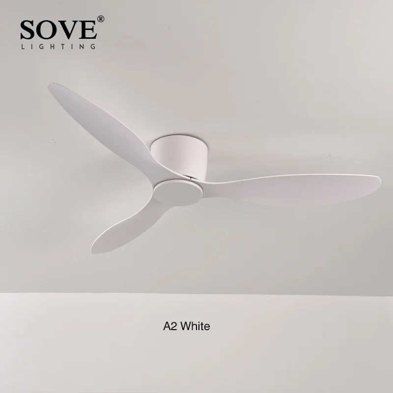 Afralia™ 17cm White DC Ceiling Fan with Remote Control - Simple and Ultra Thin