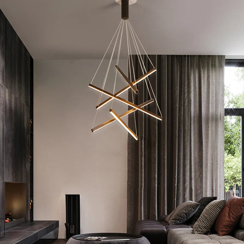 Afralia™ Modern Chandelier for Living Room, Dining Room, Bedroom, Kitchen - Adjustable Hanging Pendant Lighting