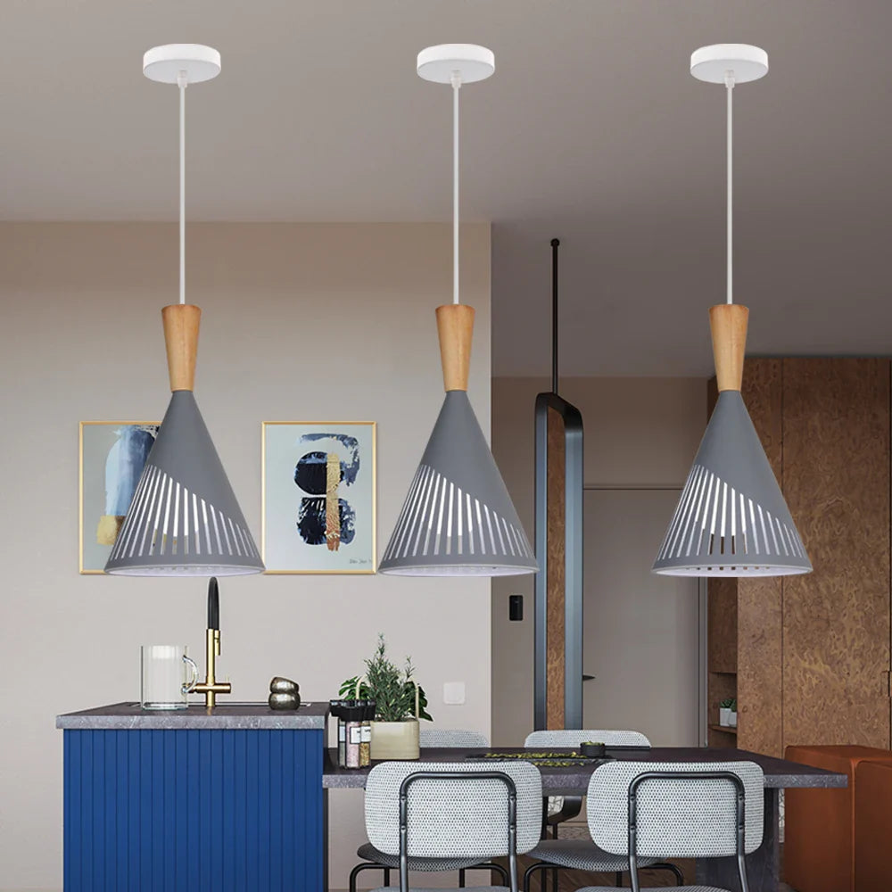 Afralia™ LED E27 Pendant Light: Modern Nordic Industrial Hanging Lamp for Home Decor