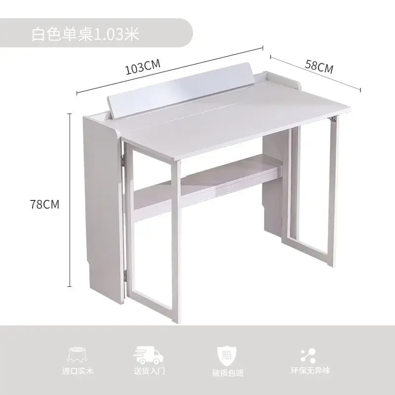 Afralia™ Foldable Computer Desk for Home Office Small Space Study - 80/100/120cm