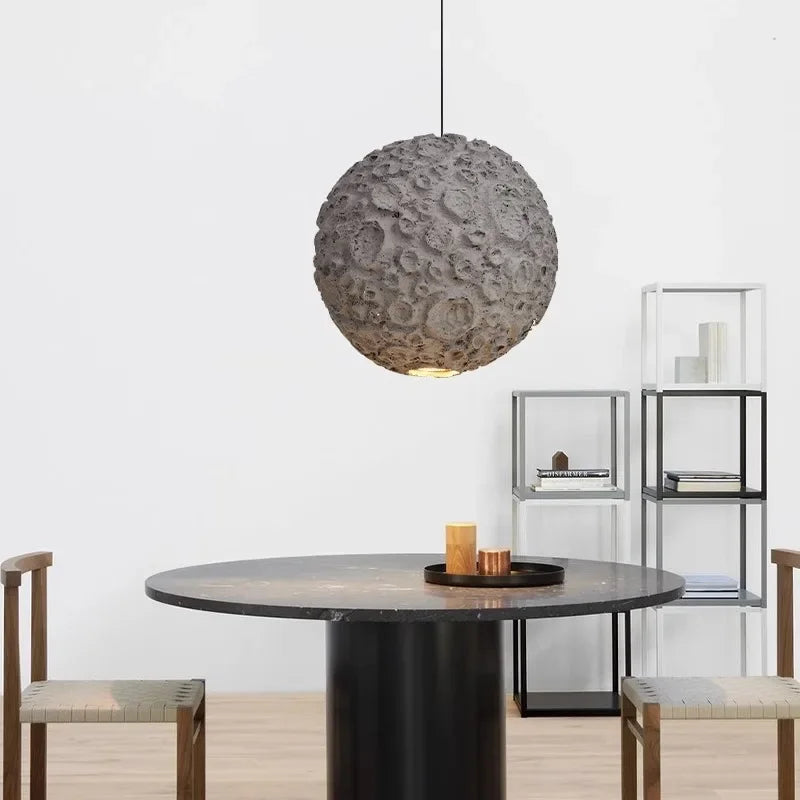 Afralia™ Wabi Sabi Grey Chandelier: Japanese Style Pendant Lamp for Living Room, Dining, or Store