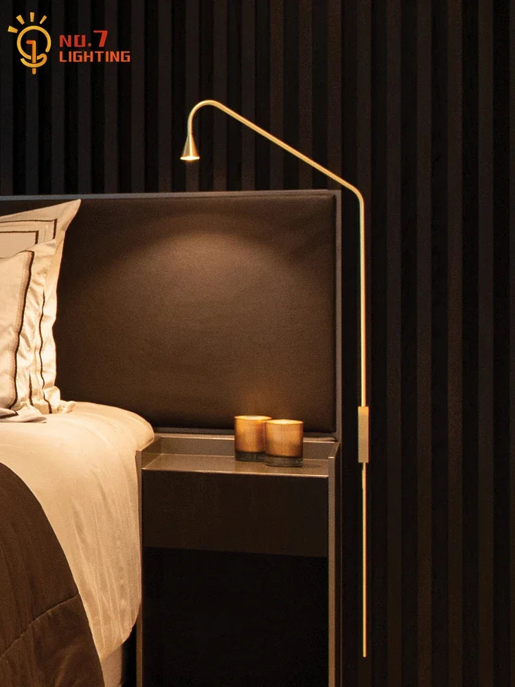 Afralia™ Modern Trizo Swing Arm Wall Lamp LED Indoor Lighting for Living Room Bedroom