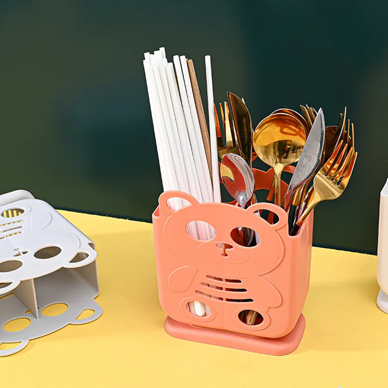 Afralia™ Cutlery Organizer Stand for Kitchen Storage and Drainage