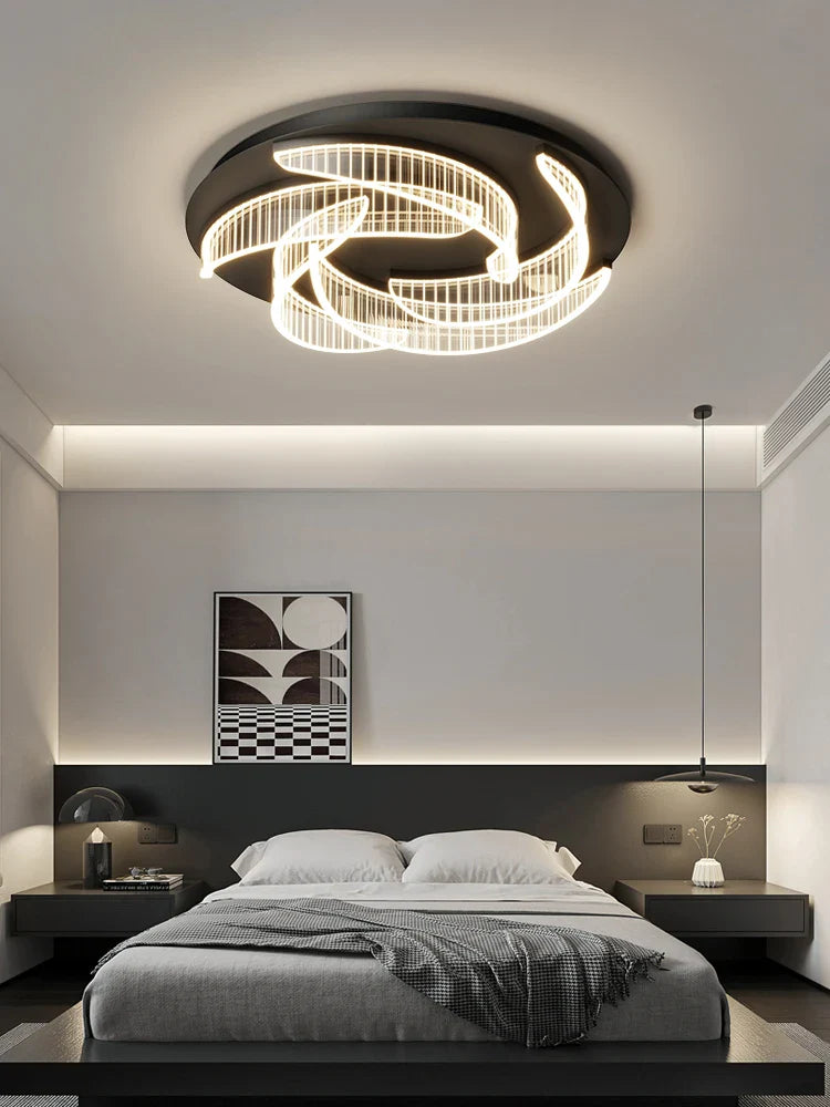 Luxury Afralia™ LED Round Chandelier for Living Room Bedroom Kitchen Study Children's Decor