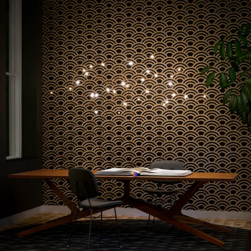 Afralia™ Quasar Chandelier: Nordic Moooi Flock Firefly Designer Lamp for Luxury Spaces