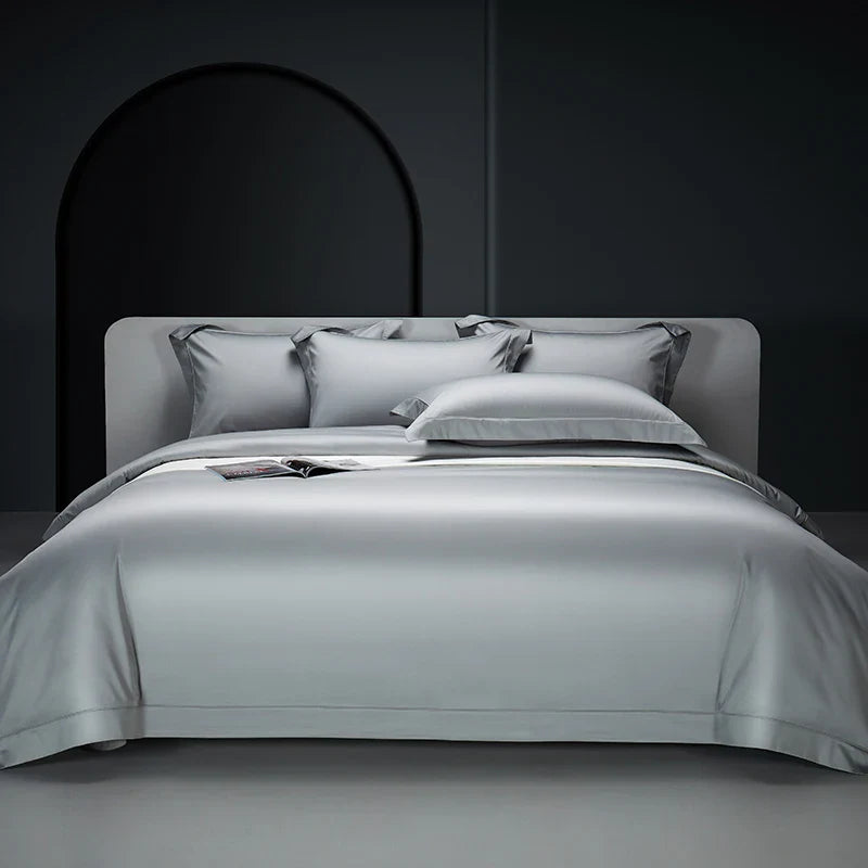 Afralia™ Luxury 1200TC Egyptian Cotton Hotel Bedding Set - Queen King Duvet Cover Flat Sheet Pillowcases