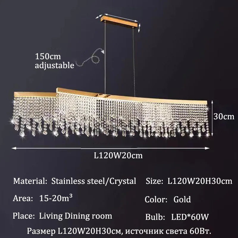 Afralia™ Crystal Ceiling Chandelier Light Fixture for Elegant Home Dining.