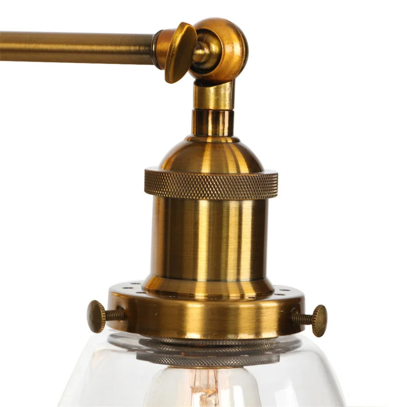 Afralia™ LED Wall Light Fixture Pull Chain Switch Industrial Vintage Bedroom Lamp