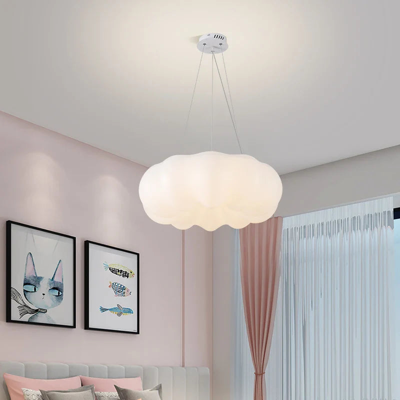 Afralia™ LED Cloud Pendant Light Modern Children's Room Chandelier