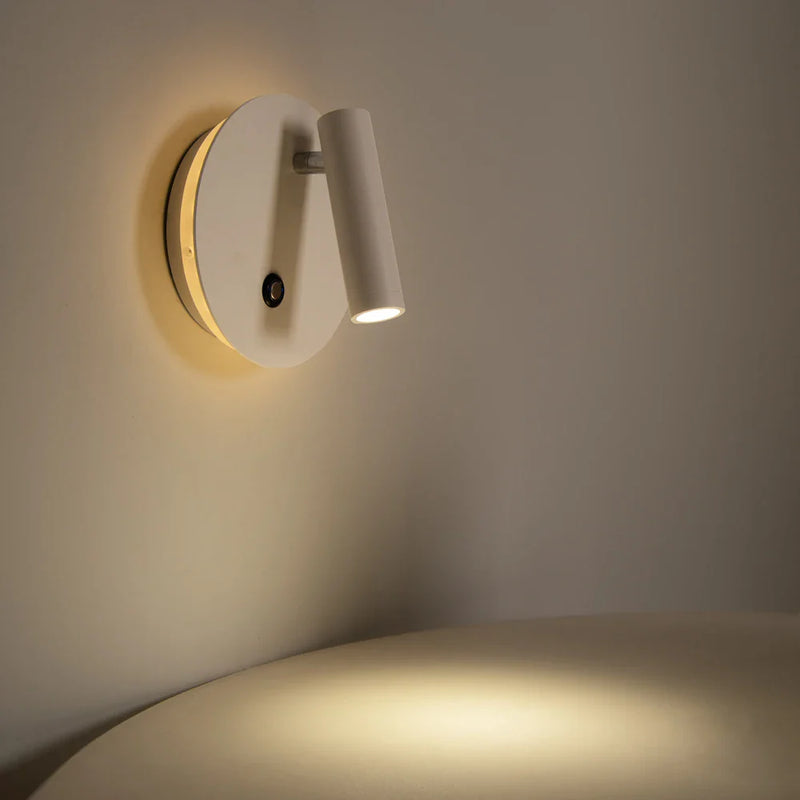 Afralia™ Dimmable LED Wall Lamp with Touch Switch, 340° Rotatable Backlight for Bedside & Study