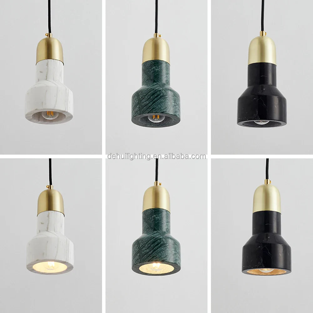 Afralia™ Nordic Marble Pendant Lights for Modern Minimalist Bedroom and Restaurant