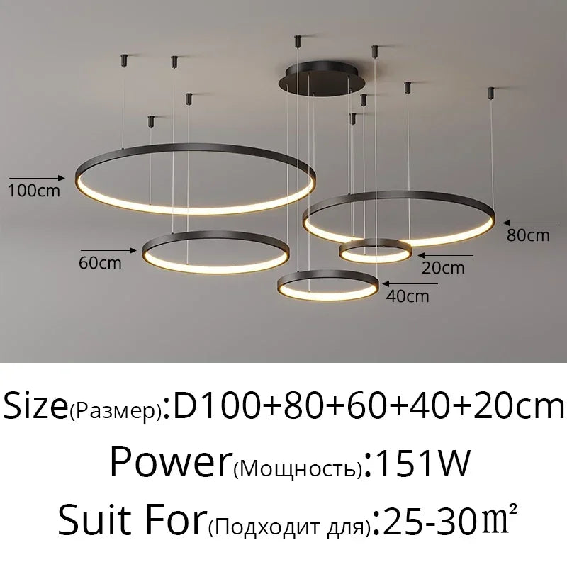 Afralia™ Modern Acrylic LED Pendant Light for Restaurants and Living Rooms