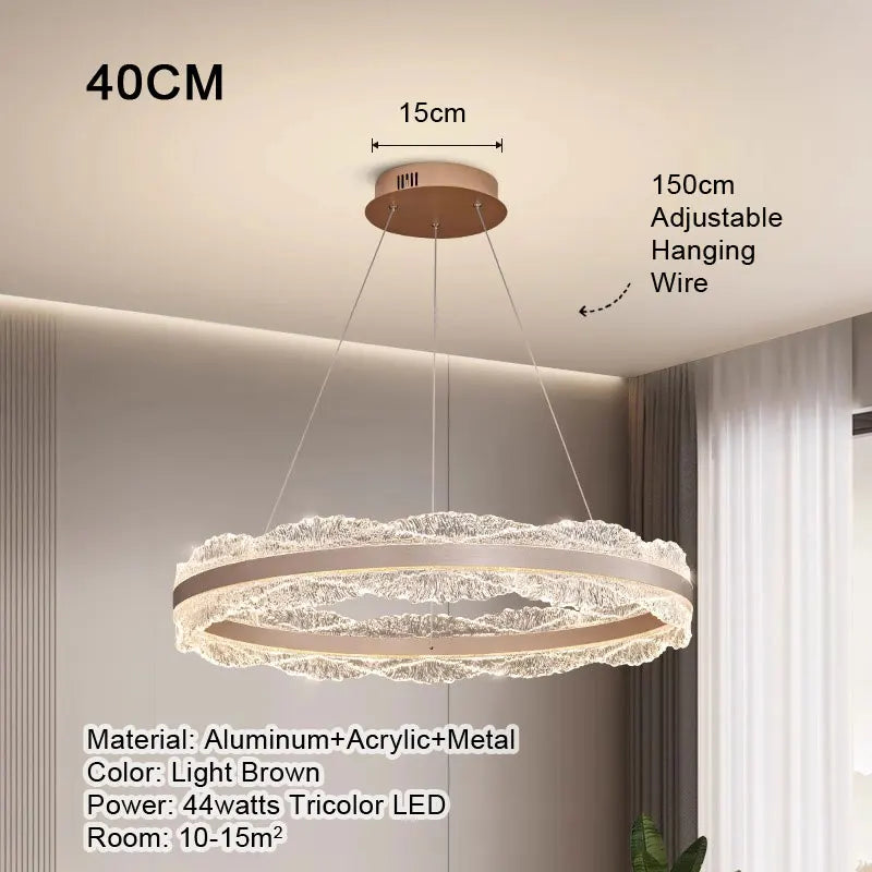 Afralia™ Modern Acrylic Texture Pendant Light for Home Decor