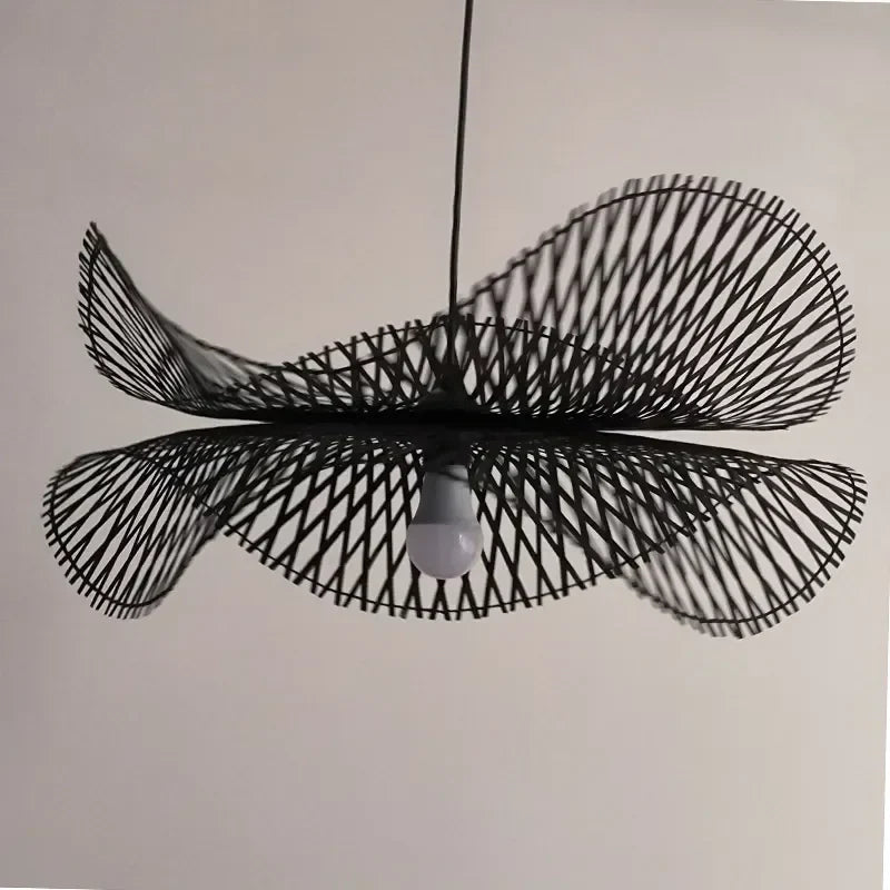 Afralia™ Bamboo Pendant Lights: Japanese Handmade Kitchen Island Chandeliers